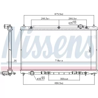 Radiateur, refroidissement du moteur NISSENS 686805