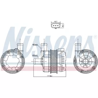 Pompe à eau, refroidissement du moteur NISSENS 831350