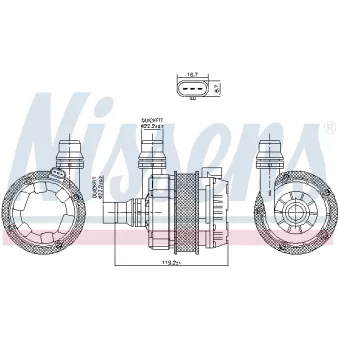 Pompe à eau, refroidissement du moteur NISSENS 831351