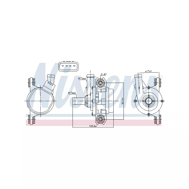 Pompe à eau, refroidissement du moteur NISSENS 831385