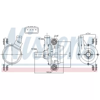 Pompe à eau, refroidissement du moteur NISSENS 831388