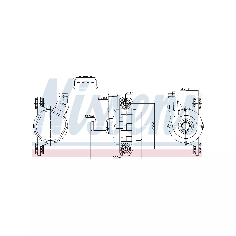 Pompe à eau, refroidissement du moteur NISSENS 831388