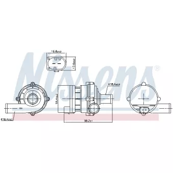 Pompe à eau auxiliaire (circuit d'eau de refroidiss) NISSENS 832169