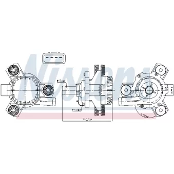 Pompe à eau auxiliaire (circuit d'eau de refroidiss) NISSENS 832171