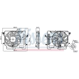 Ventilateur, refroidissement du moteur NISSENS 850080