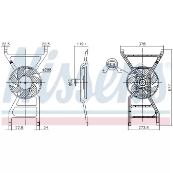 Ventilateur, refroidissement du moteur NISSENS 850089