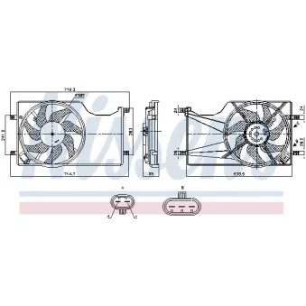 Ventilateur, refroidissement du moteur NISSENS 850098