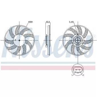 Ventilateur, refroidissement du moteur NISSENS 850099