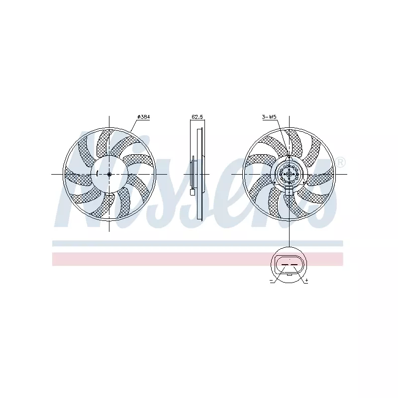 Ventilateur, refroidissement du moteur NISSENS 850099