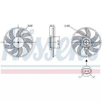 Ventilateur, refroidissement du moteur NISSENS 850105