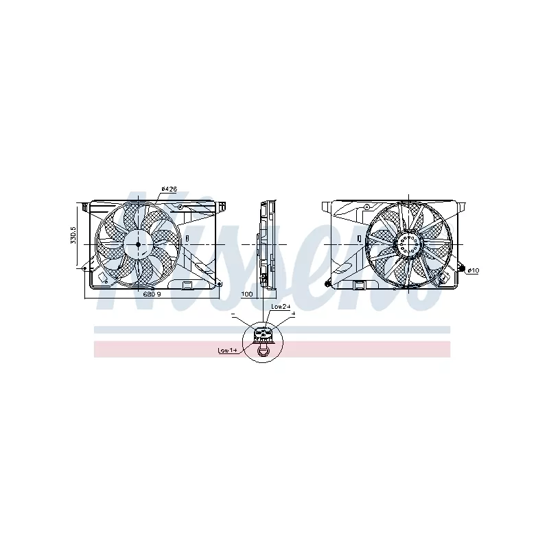 Ventilateur, refroidissement du moteur NISSENS 850124