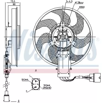 Ventilateur, refroidissement du moteur NISSENS 85730
