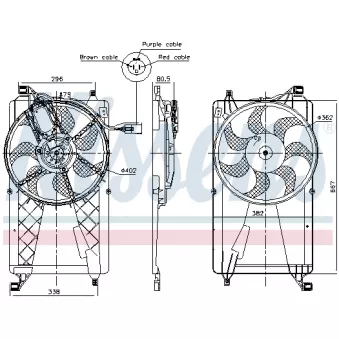 Ventilateur, refroidissement du moteur NISSENS 85772