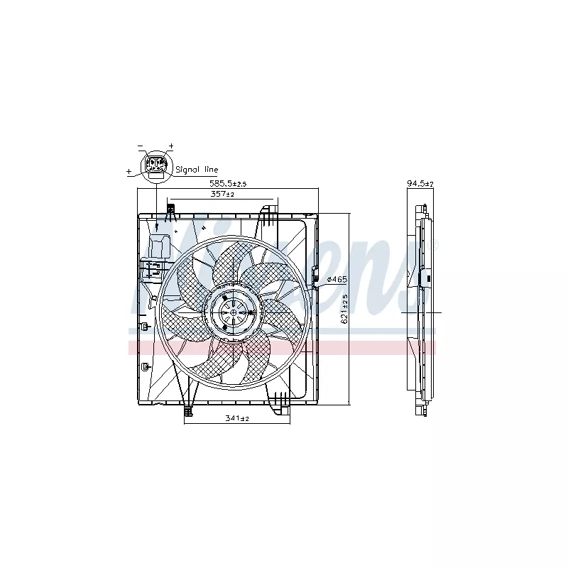 Ventilateur, refroidissement du moteur NISSENS 85857