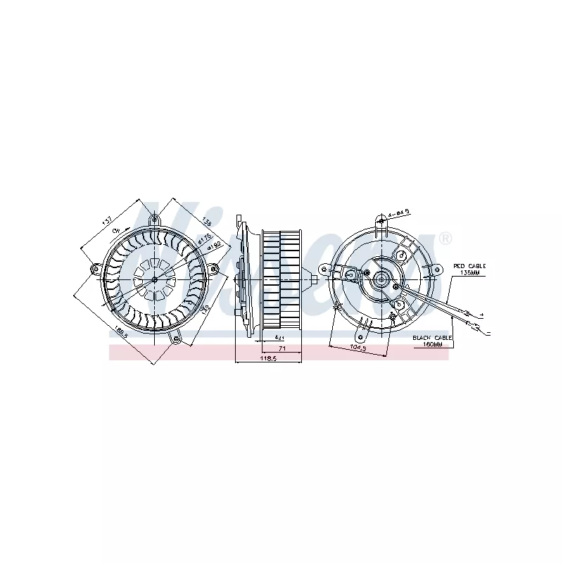 Pulseur d'air habitacle NISSENS 87041