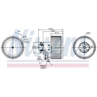 Pulseur d'air habitacle NISSENS 87093
