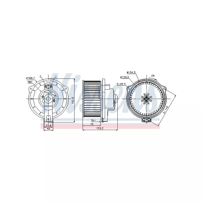 Pulseur d'air habitacle NISSENS 87107