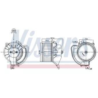 Pulseur d'air habitacle NISSENS 87220
