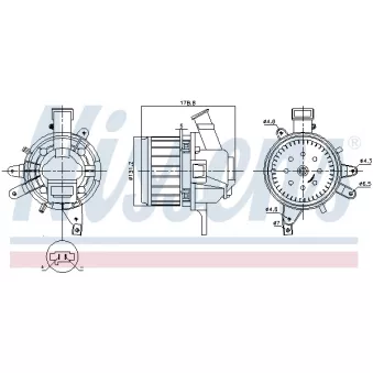 Pulseur d'air habitacle NISSENS 87396