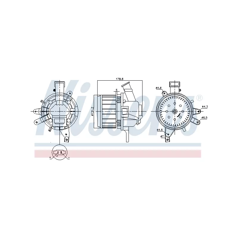 Pulseur d'air habitacle NISSENS 87396