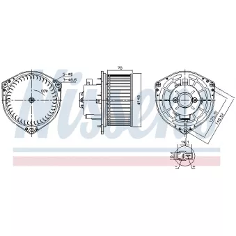 Pulseur d'air habitacle NISSENS 87454