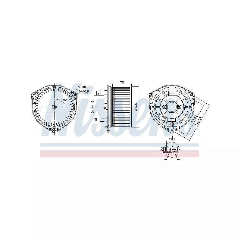 Pulseur d'air habitacle NISSENS 87454