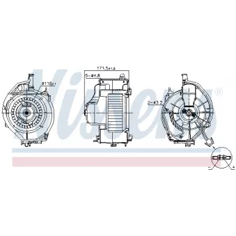 Pulseur d'air habitacle NISSENS 87478