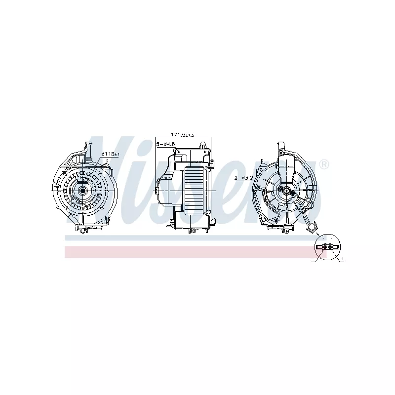 Pulseur d'air habitacle NISSENS 87478