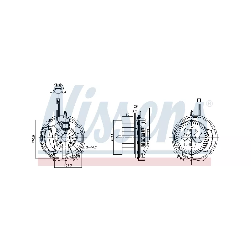 Pulseur d'air habitacle NISSENS 87524
