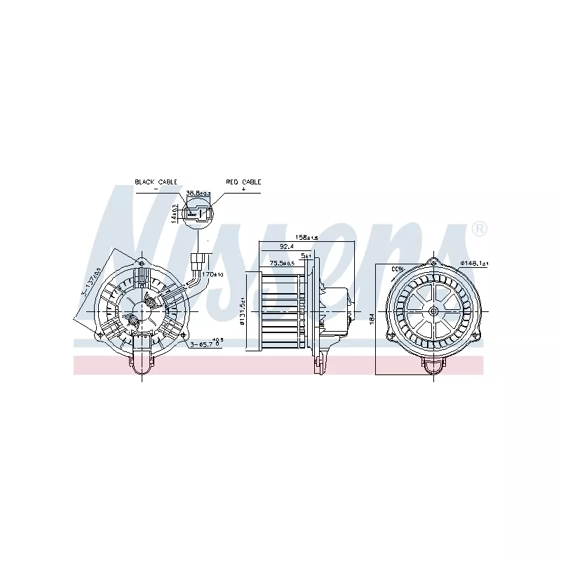 Pulseur d'air habitacle NISSENS 87537