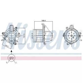 Pulseur d'air habitacle NISSENS 87542