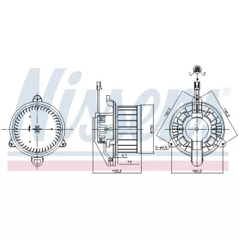 Pulseur d'air habitacle NISSENS 87579