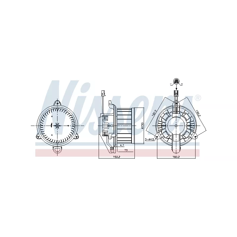 Pulseur d'air habitacle NISSENS 87579