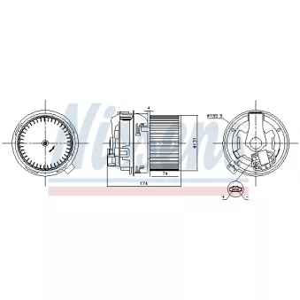 Pulseur d'air habitacle NISSENS 87591