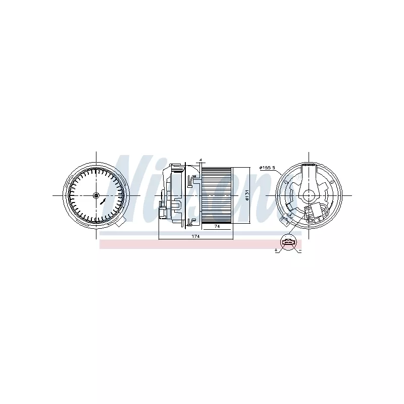Pulseur d'air habitacle NISSENS 87591