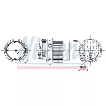 Pulseur d'air habitacle NISSENS 87593