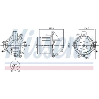Pulseur d'air habitacle NISSENS 87596