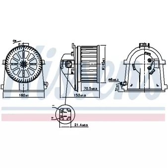 Pulseur d'air habitacle NISSENS 87598