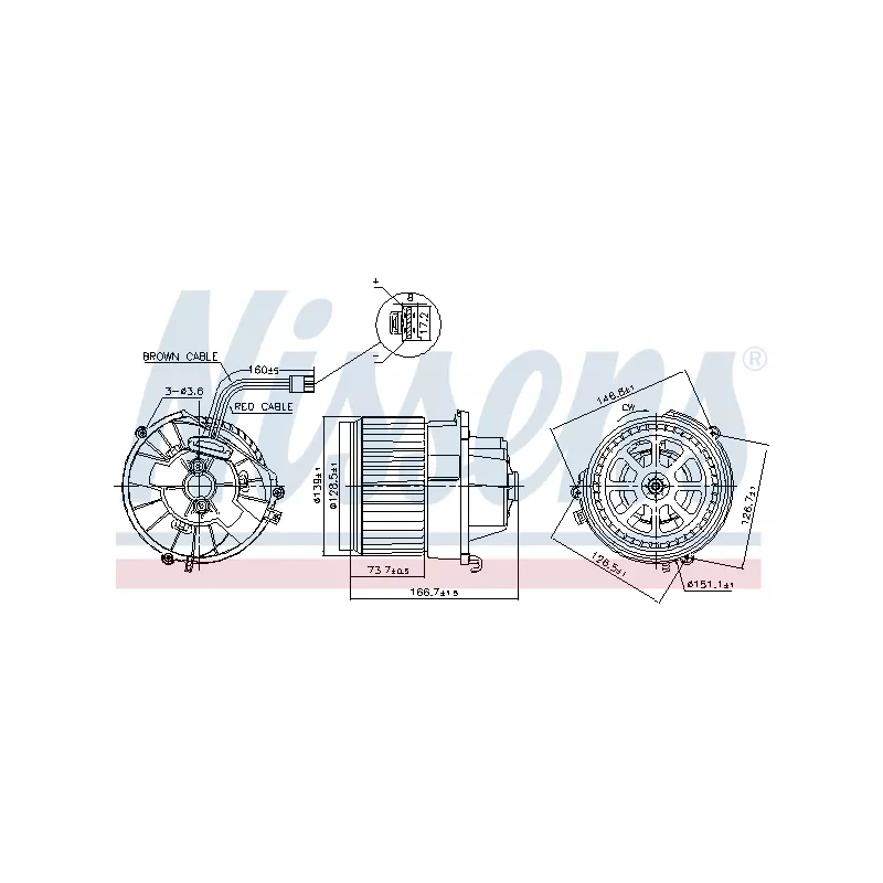 Pulseur d'air habitacle NISSENS 87599