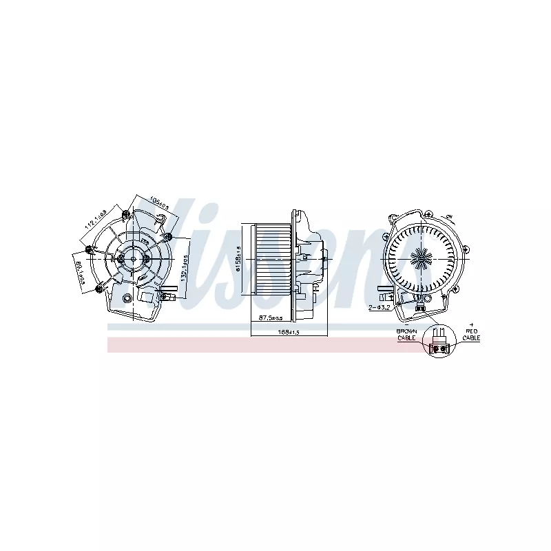 Pulseur d'air habitacle NISSENS 87606