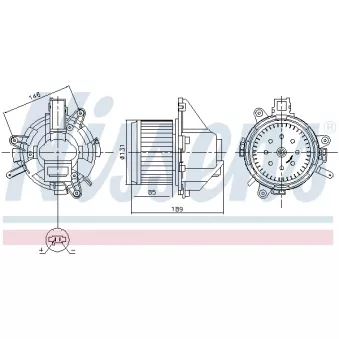 Pulseur d'air habitacle NISSENS 87608