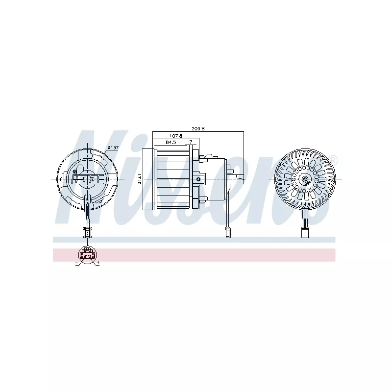 Pulseur d'air habitacle NISSENS 87610