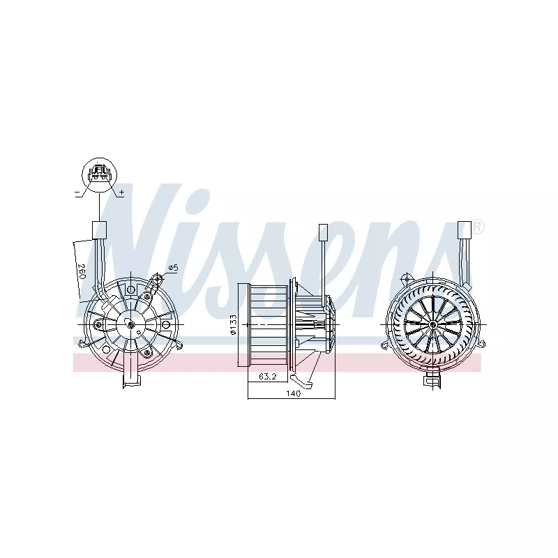 Pulseur d'air habitacle NISSENS 87612
