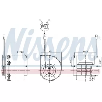 Pulseur d'air habitacle NISSENS 87613