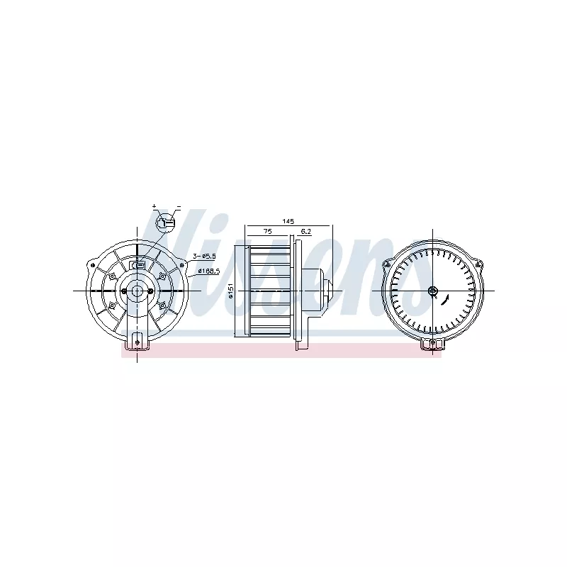 Pulseur d'air habitacle NISSENS 87615