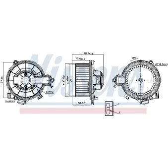 Pulseur d'air habitacle NISSENS 87616