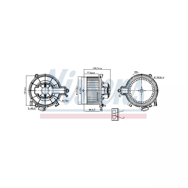 Pulseur d'air habitacle NISSENS 87616