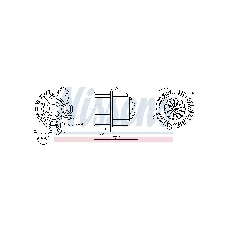 Pulseur d'air habitacle NISSENS 87617