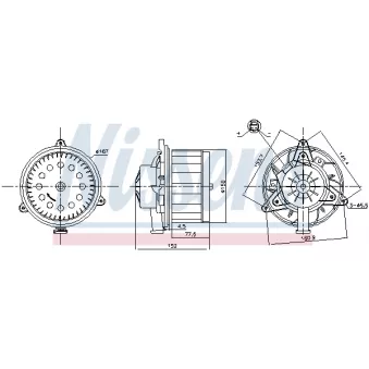 Pulseur d'air habitacle NISSENS 87618