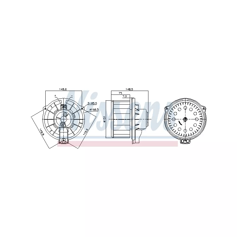 Pulseur d'air habitacle NISSENS 87620